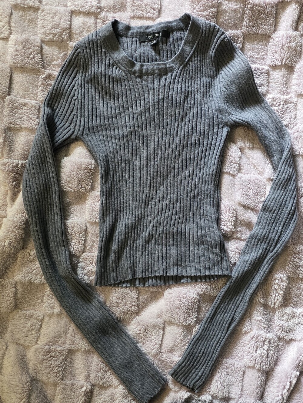 Lavender Long Sleeve Crop